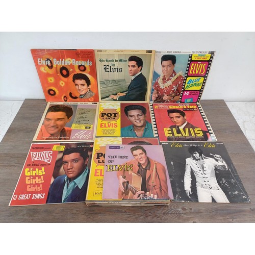 689 - Twenty three Elvis Presley vinyl records to include 'Something For Everybody', 'The Best Of' 10