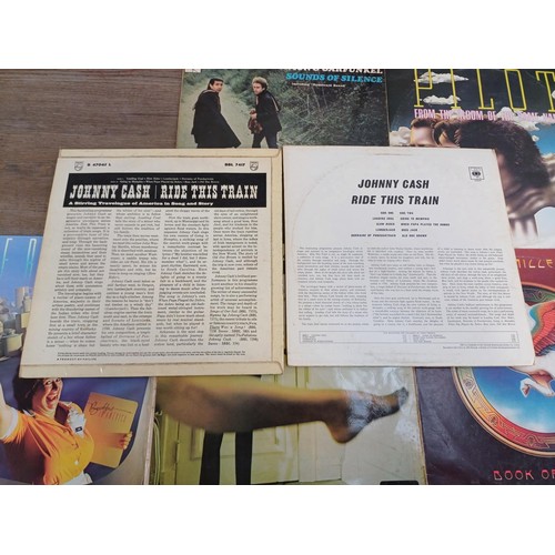 691 - Thirteen LP vinyl records to include two Johnny Cash 'Ride This Train' (CBS and Philips) and 'Bitter... 