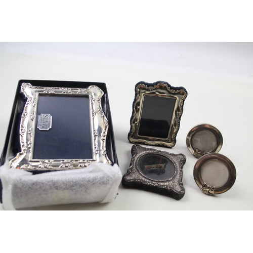 2263 - Five .925 sterling silver photo frames - largest approx. 12cm x 10cm