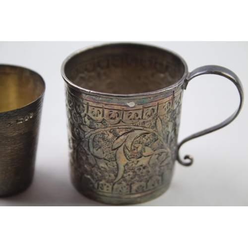 2273 - Two .925 silver cups - approx. gross weight 72g