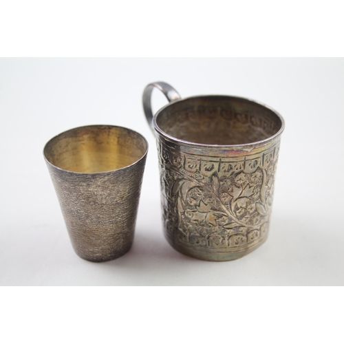 Two .925 silver cups - approx. gross weight 72g