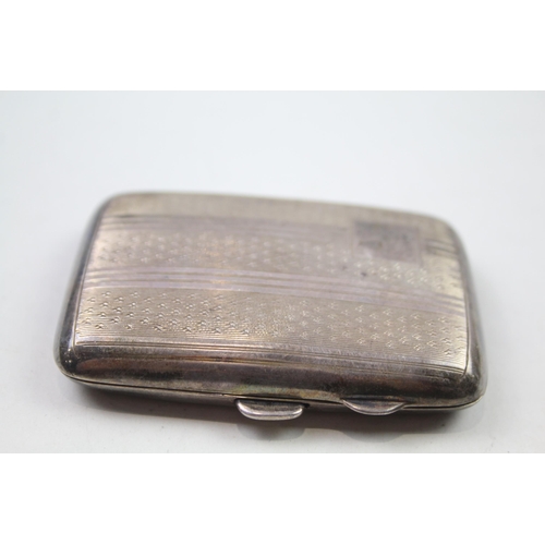 2275 - A William James Holmes hallmarked Birmingham sterling silver card case, dated 1926 - approx. gross w... 