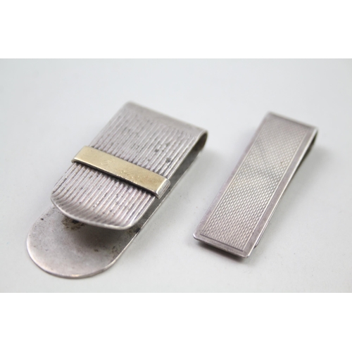 2279 - Two .925 silver money clips - approx. gross weight 36g