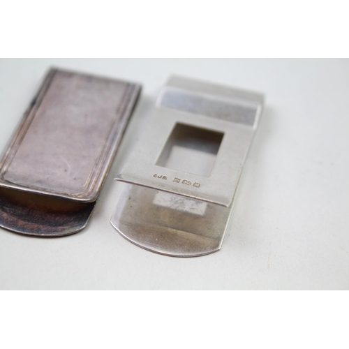 2281 - Two .925 hallmarked sterling silver money clips - approx. gross weight 32g