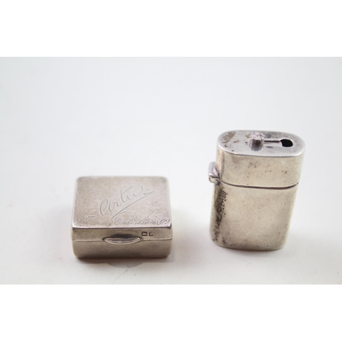 2282 - Two hallmarked .925 sterling silver trinket boxes - approx. gross weight 22g