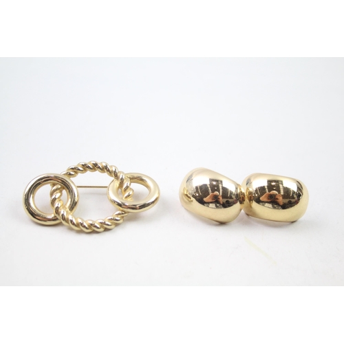 2453 - Two pieces of Christian Dior jewellery, one brooch and one pair of earrings - approx. gross weight 3... 