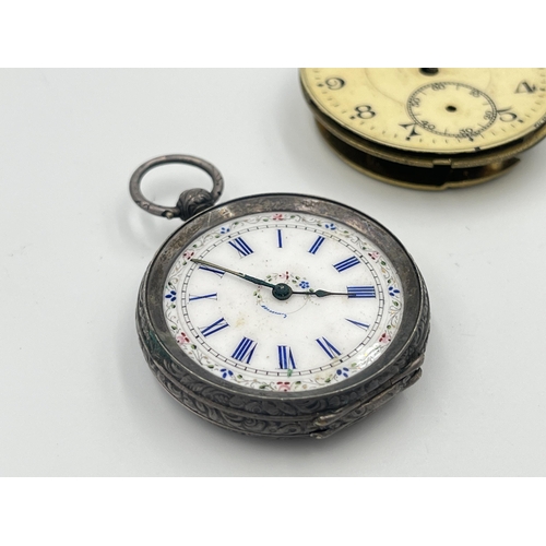 2326 - Two pocket watches, one late 19th/early 20th century .935 silver cased and one Federal - approx. gro... 