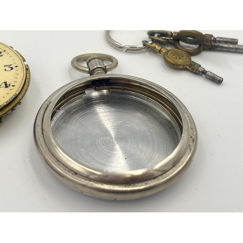 2326 - Two pocket watches, one late 19th/early 20th century .935 silver cased and one Federal - approx. gro... 