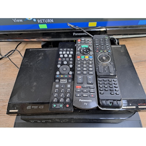 715 - A collection of AV items to include Panasonic Viera TX-L37S10B 37