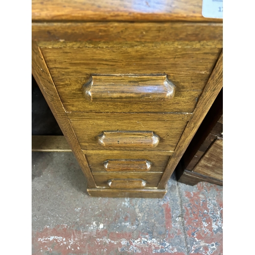 176 - An early 20th century Lebus oak roll top desk - approx. 102cm high x 107cm wide x 69cm deep