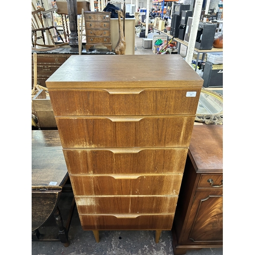 184 - A 1960s Austinsuite teak chest of drawers - approx. 127cm high x 61cm wide x 43cm deep