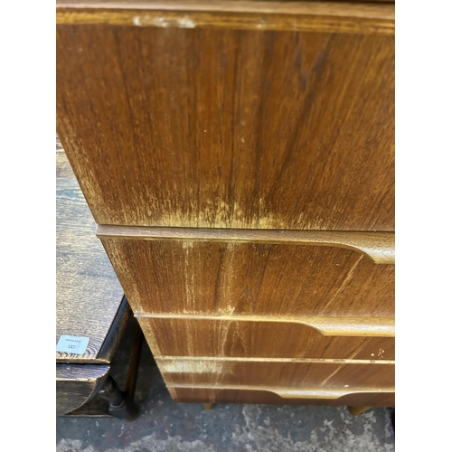 184 - A 1960s Austinsuite teak chest of drawers - approx. 127cm high x 61cm wide x 43cm deep