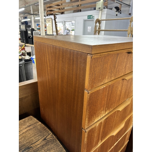 184 - A 1960s Austinsuite teak chest of drawers - approx. 127cm high x 61cm wide x 43cm deep