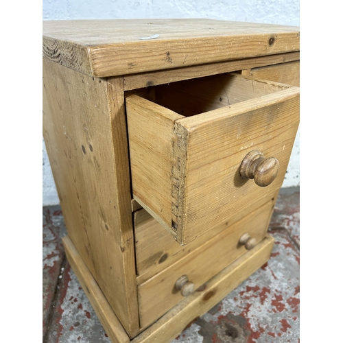 185 - A Victorian style pine miniature chest of drawers - approx. 63cm high x 49cm wide x 37cm deep