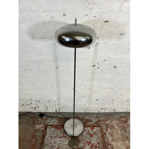 194 - A 1970s chrome plated standard lamp - approx. 128cm high