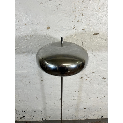194 - A 1970s chrome plated standard lamp - approx. 128cm high