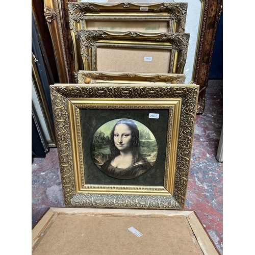 268 - A collection of pictures and frames to include photograph of Astbury, oil on canvas of a harbour sce... 