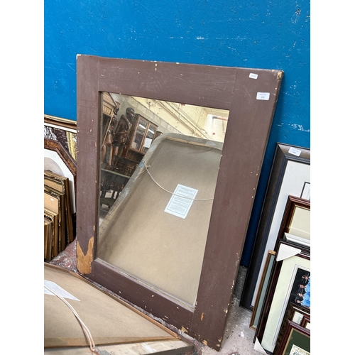 270 - Two wall mirrors - largest approx. 117cm high x 89cm wide