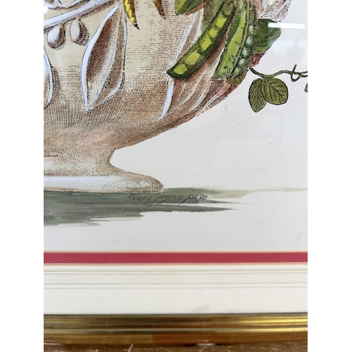 278 - A framed Mary Gregory fruit still life print - approx. 82cm high x 65cm wide