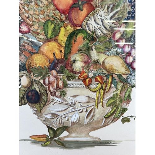 278 - A framed Mary Gregory fruit still life print - approx. 82cm high x 65cm wide