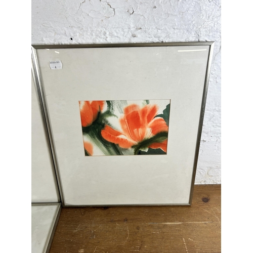 291 - Four framed Allan Bailey watercolours - approx. 43cm high x 37cm wide