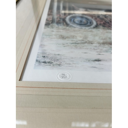 298 - Two mahogany framed A. Forster pencil signed limited edition prints, one Sunspot No. 77/850 and one ... 