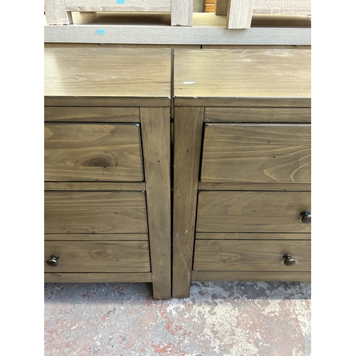 95 - A pair of Aspen Home hardwood bedside chests of drawers - approx. 72cm high x 69cm wide x 44cm deep
