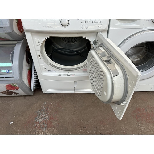 845J - A Zanussi ZDC37202W Dual temperature 7kg reverse action drying 60cm condensor dryer