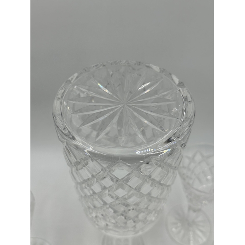 307 - A Waterford Crystal five piece drinking set - decanter approx. 29.5cm high