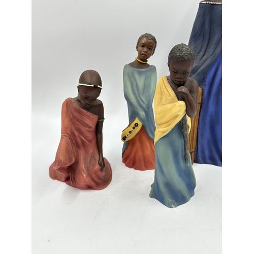 326 - Four Soul Journeys figurines, Njeri Daughter of a Warrior, Asali Sweet Honey, Chiumbo Little Creatio... 