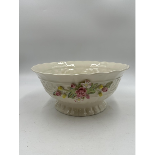 330 - A boxed Belleek Annual Piece 2002 limited edition Tree of Life bowl - approx. 24cm diameter