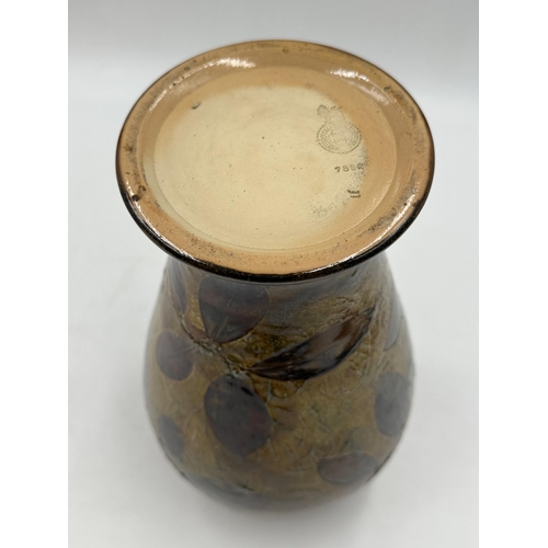 332 - An early 20th century Royal Doulton No. 7562 stoneware vase - approx. 27cm high