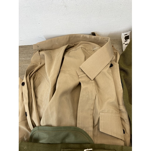 463 - A men's No.2 dress army uniform with shirt, jacket, trousers and belt