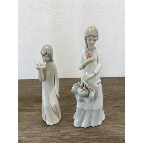 344 - Six Miquel Requena of Valencia porcelain figurines