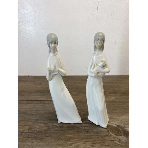 344 - Six Miquel Requena of Valencia porcelain figurines