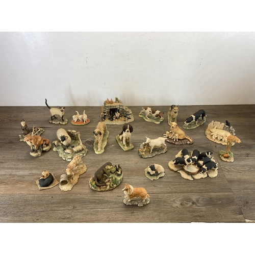 345 - A collection of Border Fine Arts resin animal figurines