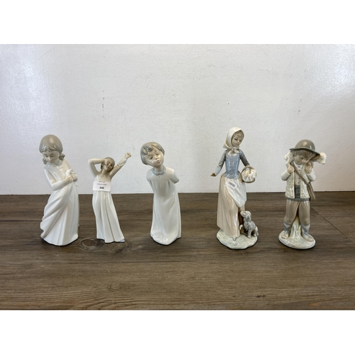 346 - Five Zaphir porcelain figurines