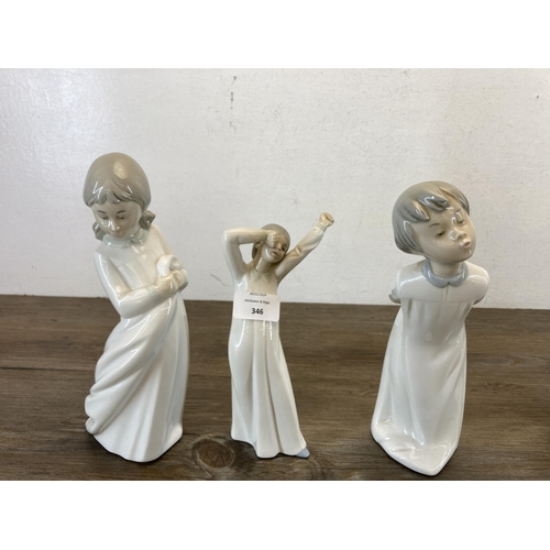 346 - Five Zaphir porcelain figurines