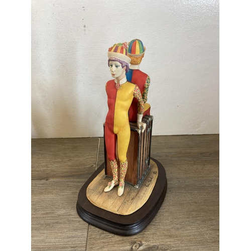 348 - Six Border Fine Arts limited edition resin clown figurines