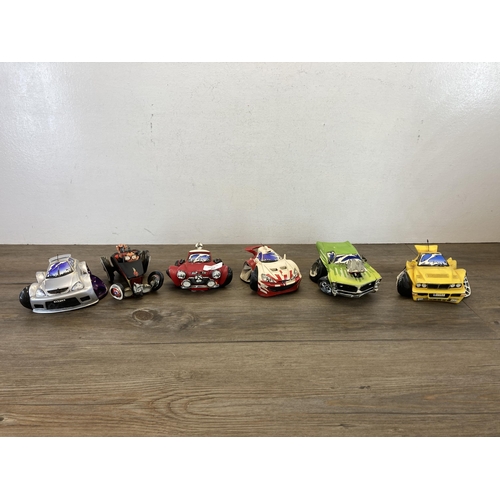 350 - Six Country Artists Speed Freaks hand painted and crafted resin car figurines