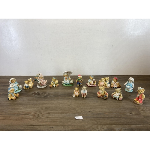 355 - Sixteen Enesco Cherished Teddies resin figurines