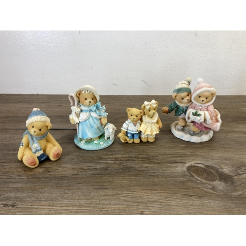 355 - Sixteen Enesco Cherished Teddies resin figurines