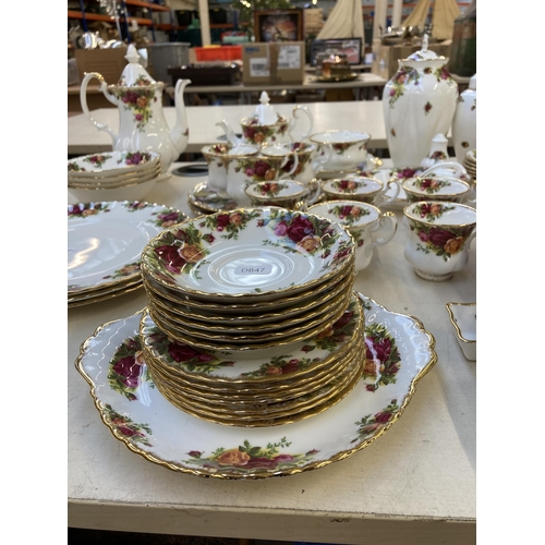 365 - A collection of Royal Albert Old Country Roses bone china to include six teacups and saucers, six co... 