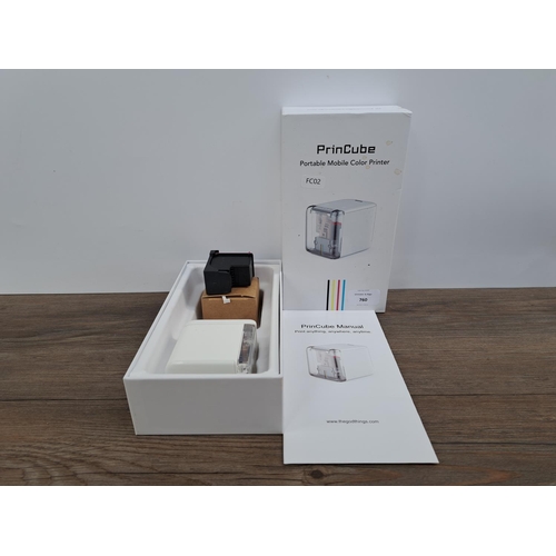 760 - A boxed PrinCube portable mobile colour printer