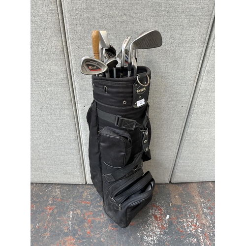 859 - A Regal golf bag containing Wilson, Mizuno and Callaway golf clubs