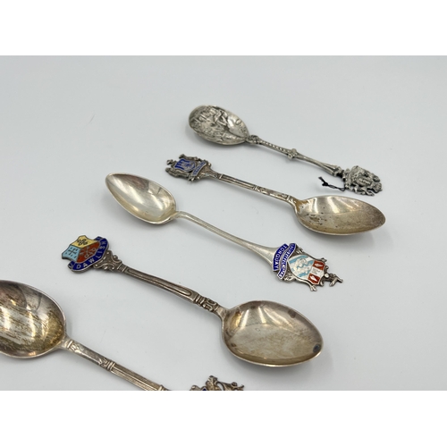 2292 - Eight spoons, seven hallmarked sterling silver and one white metal - approx. gross silver weight 90g