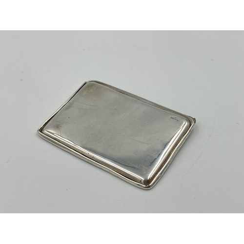 2295 - A hallmarked .925 silver stamp holder - approx. gross weight 20g and 5cm x 3.5cm