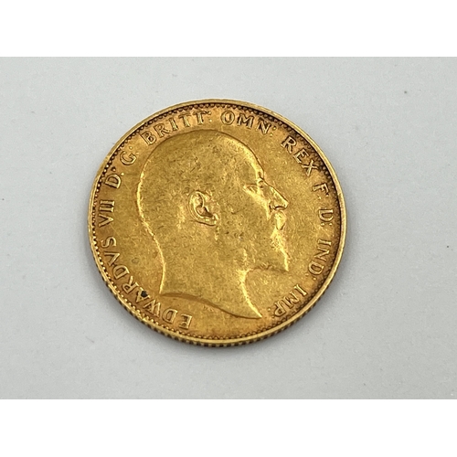 2305 - A 1907 Edward VII 22ct gold full sovereign - approx. gross weight 8g