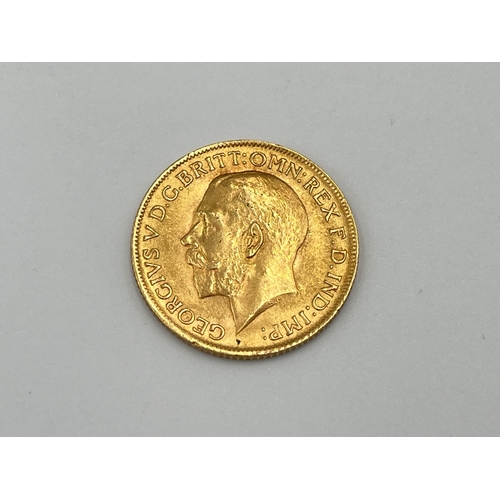 2313 - A 1913 George V 22ct gold full sovereign - approx. gross weight 8g