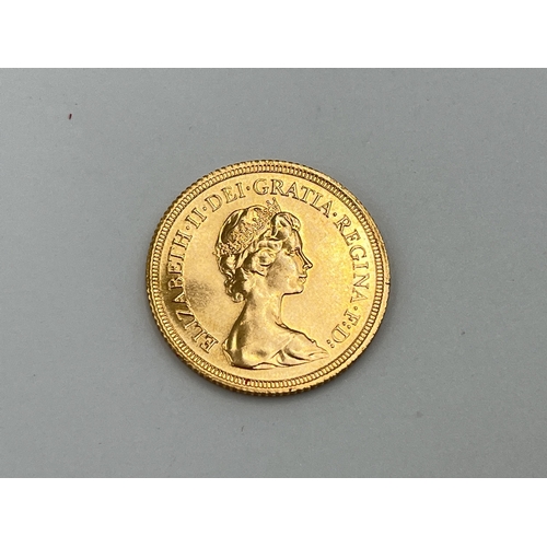 2314 - A cased 1980 Queen Elizabeth II 22ct gold full sovereign - approx. gross weight 8g